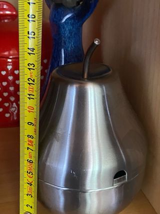 Zuccheriera vintage acciaio 18/10 a forma di pera
