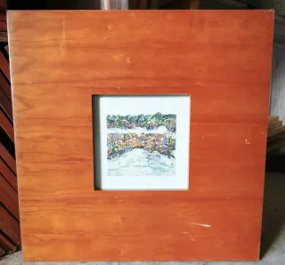 Marcos de madera con láminas de paisajes