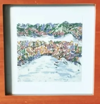 Marcos de madera con láminas de paisajes