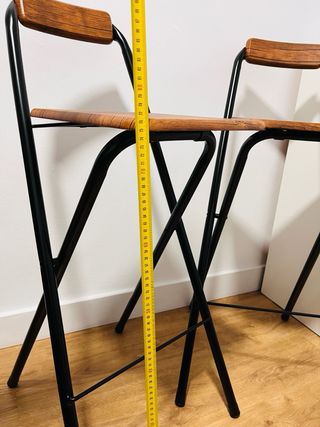 Taburetes plegables madera y metal