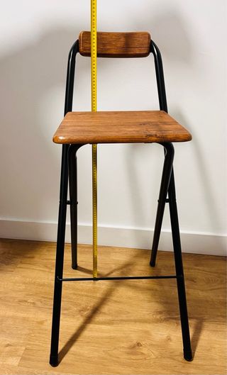Taburetes plegables madera y metal