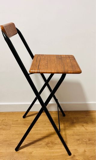 Taburetes plegables madera y metal