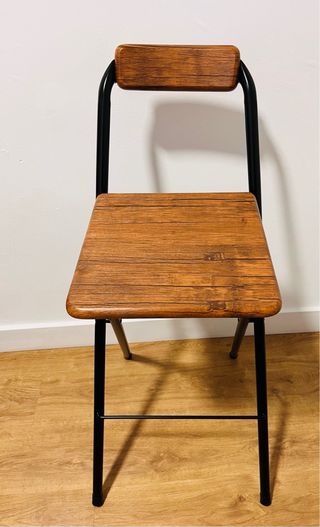 Taburetes plegables madera y metal