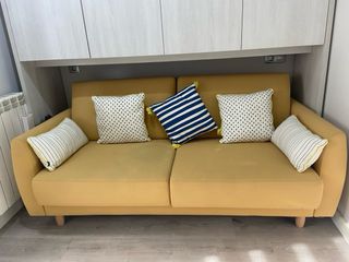 Lote muebles Sofá Cama, Chaise Longue y Mesa salon