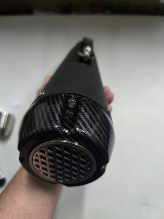 Silenciador Escape Universal Moto Negro nuevo