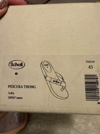 Chanclas Scholl Madera y Piel Talla 45