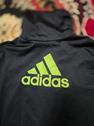 Giacca tuta Adidas vintage uomo nera verde