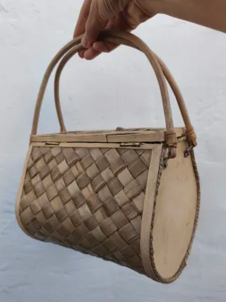 Bolso tejido fibras naturales