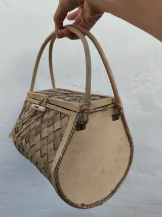 Bolso tejido fibras naturales