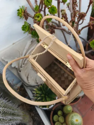 Bolso tejido fibras naturales