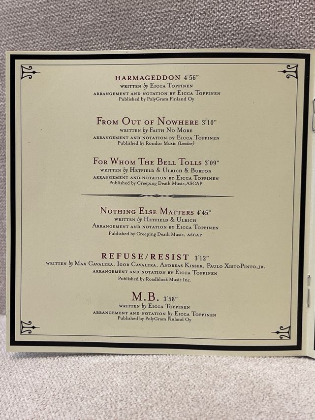 CD de Apocalyptica “Inquisition Symphony”