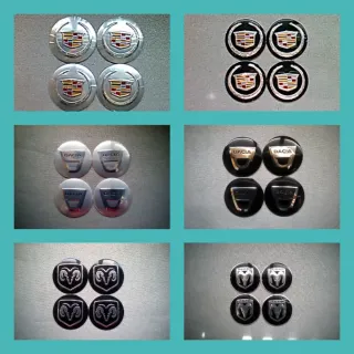 Pegatina 56mm tapabuje Cadillac Dacia Dodge rueda