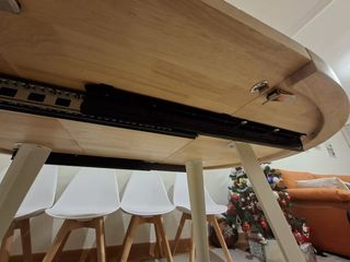 Mesa de comedor extensible madera y metal