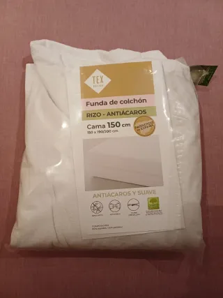 Funda de colchón rizo antiácaros 150 cm