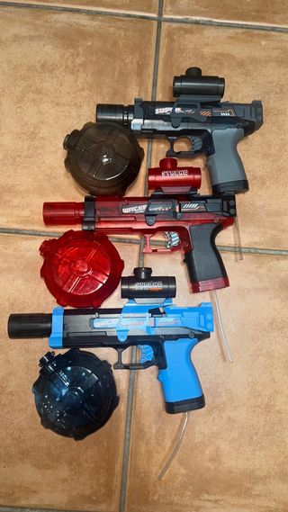 Pistolas de agua con cargador tipo tambor