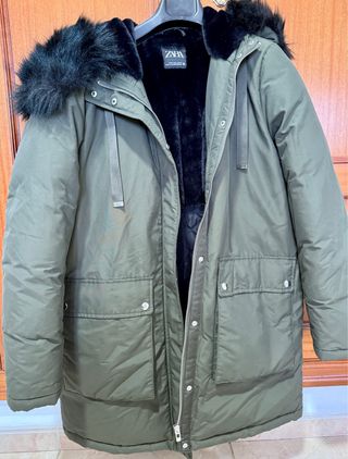 Chaqueta Zara Mujer Talla M Verde Militar