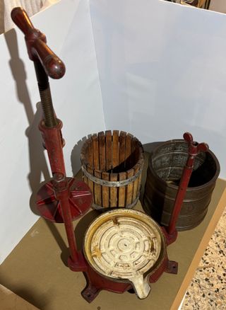 Prensa antigua Rieger hierro fundido