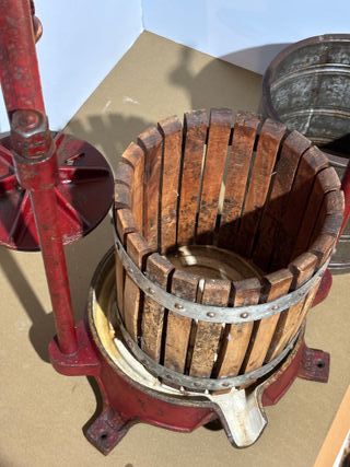 Prensa antigua Rieger hierro fundido