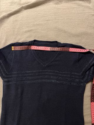 Jersey azul manga larga