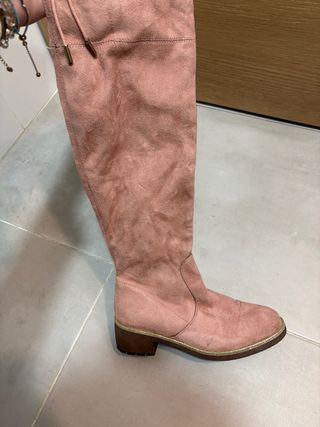 Botas altas rosas talla 38