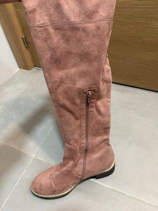 Botas altas rosas talla 38