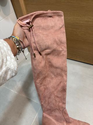Botas altas rosas talla 38
