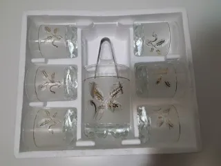 Juego de vasos de whisky con cubitera