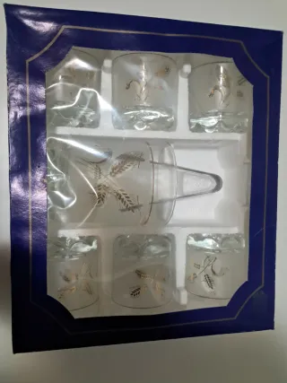 Juego de vasos de whisky con cubitera