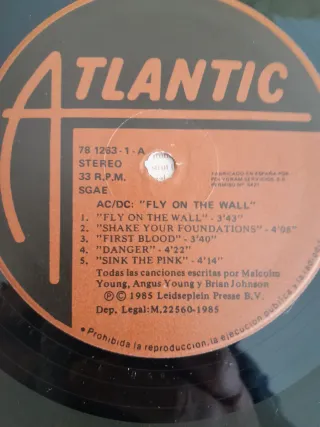 AC/DC Fly on the Wall Vinilo LP