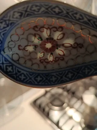 Coppia cucchiai porcellana cinese vintage