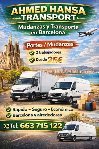 Mudanzas Baratas Barcelona 24 horas 7dias disponib