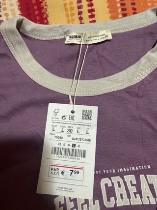 Camiseta corta morada Feel Creative