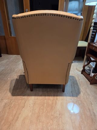 Sillón de una plaza polipiel camel