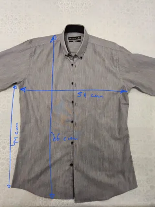 Camisa gris hombre talla S