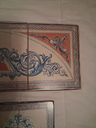 Tríptico imitación azulejos sobre tablex