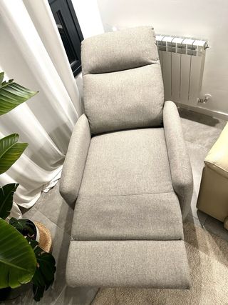 Sillón reclinable eléctrico gris