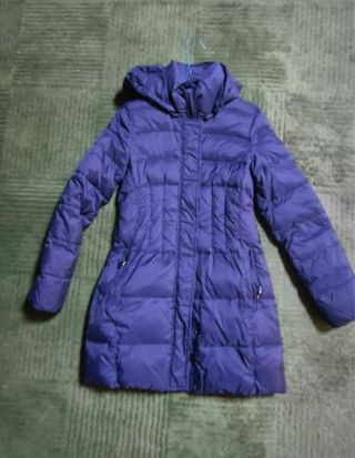 Abrigo de pluma real azul