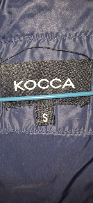 Abrigo de pluma real azul