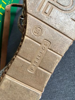 Sandalias cuña Pitillos Beige/Marrón