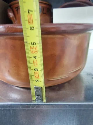 Set 4 ciotole e pentola terracotta