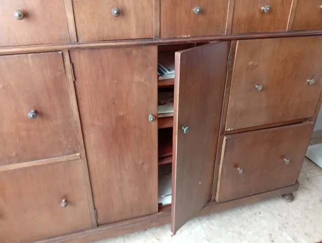 Cajonera de madera para oficina (años 50)