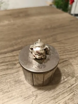 Scatolina Orsetto Argento Porta Gioie