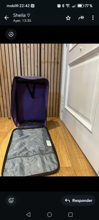 2 Maletas Moradas y Grises + 1 de Regalo