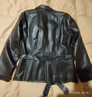 CHAQUETA PIEL NEGRA Mujer