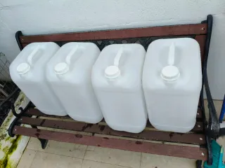 4 Bidones 25 Litros Plástico Blanco