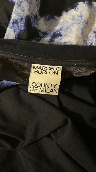 T-Shirt Marcelo Burlon Nera e Blu