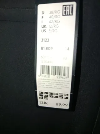 Pantalón vestir negro y rojo