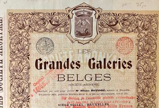 Acción Grandes Galerías BELGES 1901