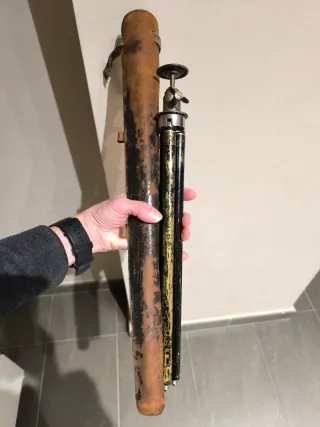 Cámara Photo-Opera antigua con trípode original