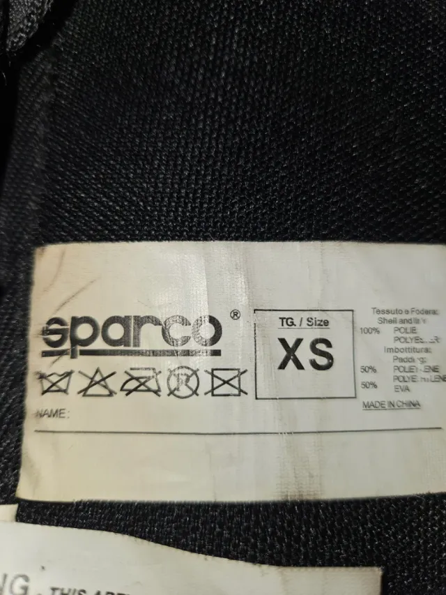 Costillar Sparco Talla XS Niño